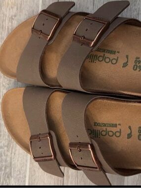 Birkenstock Kids Brown Double-Buckle Sandals